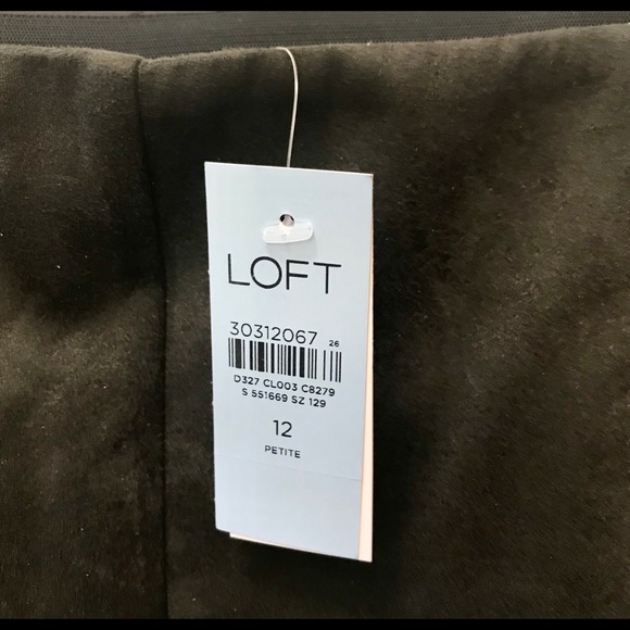 LOFT Pants - LOFT PETITE FAUX SUEDE SIDE ZIP LEGGINGS